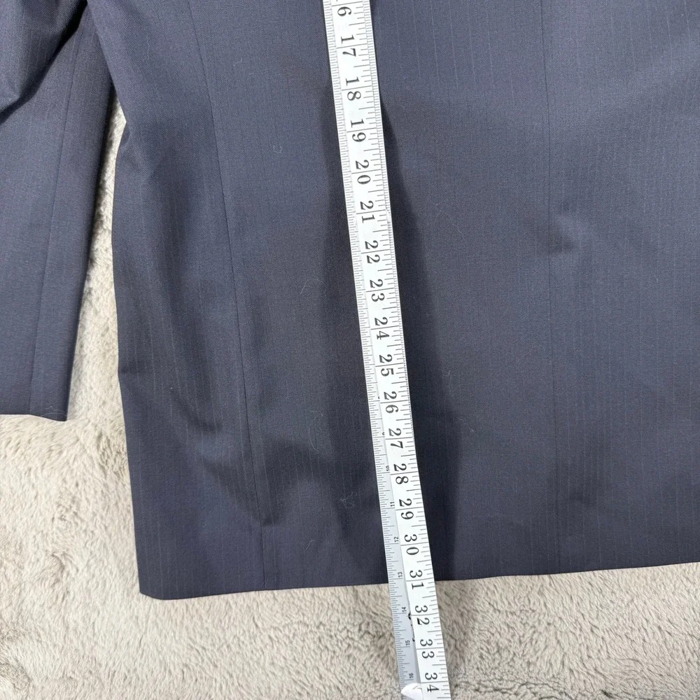 Paul Dione Mens Blazer Sport Coat 44R Regular Fit Pinstripe Wool Luxe CT Career‎